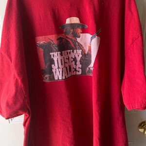 Gildan Red Short Sleeve Tee - The Outlaw Josey Wales